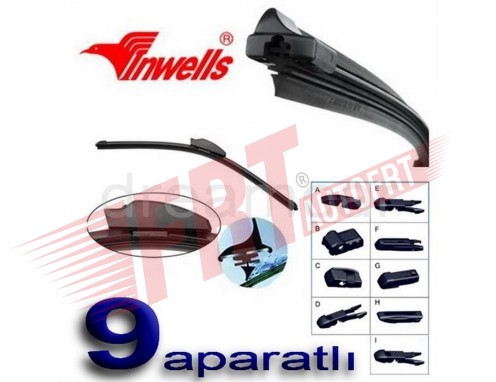 INWELLS / INW.018033 / SİLECEK SÜPÜRGESİ 430MM 9 APARATLI MUZ TİP
